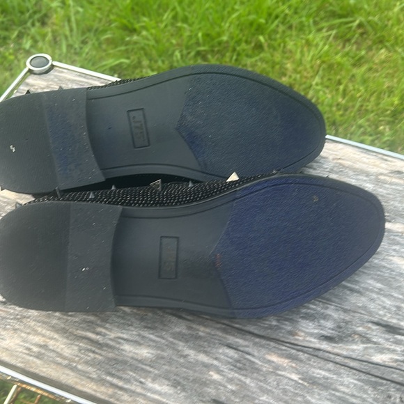 J75 Jump Men Black Studded Loafers Spikes , size 12 M,New main image 5